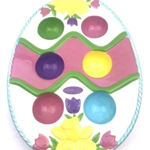Easter Egg Holder plate tray dish holiday handcrafted decor centerpiece 6 holder